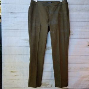 Eileen Fisher 12 jacquard slim crop pant olive